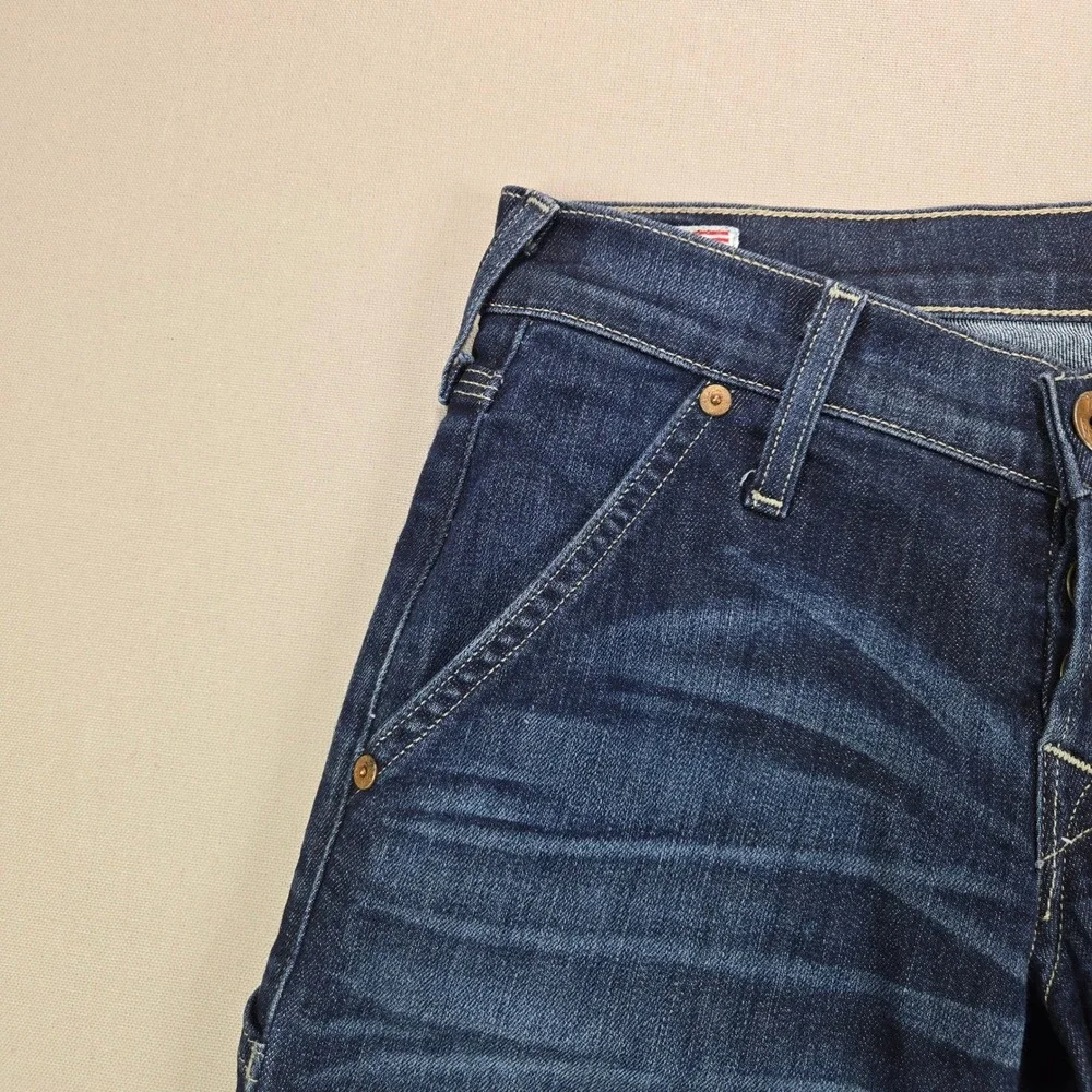True Religion Carpenter Jeans Brianna Utility Slim Straight Dark Wash Womens 24 - Picture 6 of 15